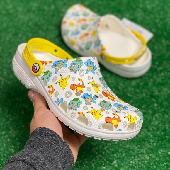 Crocs x Pokemon 2 Classic Low Mens Clog Shoes Yellow 207765-94S NEW Size 7 main image 5
